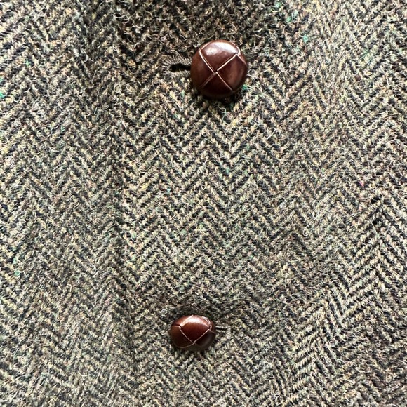 Orvis Highland Tweeds Wool Herringbone Blazer Elbow Patches Mens 44R Made in USA - Picture 8 of 9